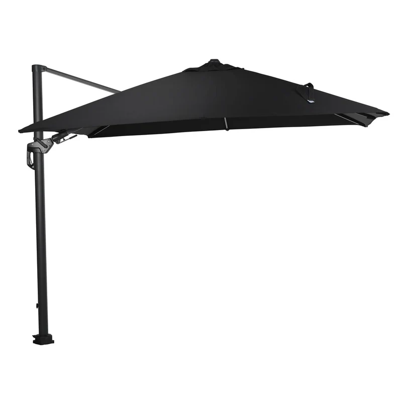 Hawaii Big Pole II parasol - 350x350 cm - carbon black - royal zwart
