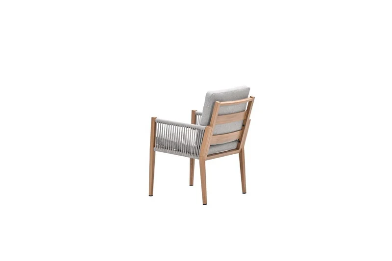 Sardinia dining fauteuil - light teaklook - TPU rope sand - dark sand