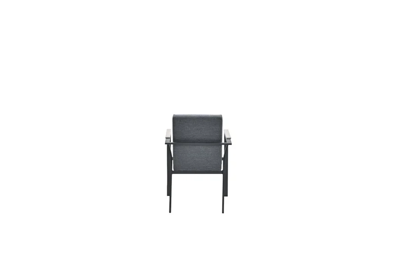 Catania dining fauteuil - carbon black - antraciet texfiber - light teak vironwood