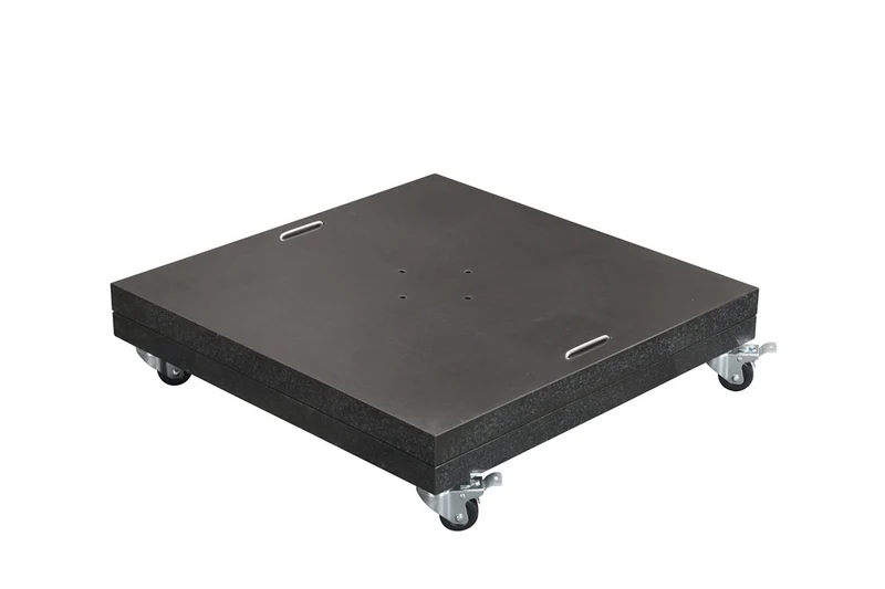 Special Hawaii granieten parasolvoet - 150 kg - zwart gepolijst - verrijdbaar