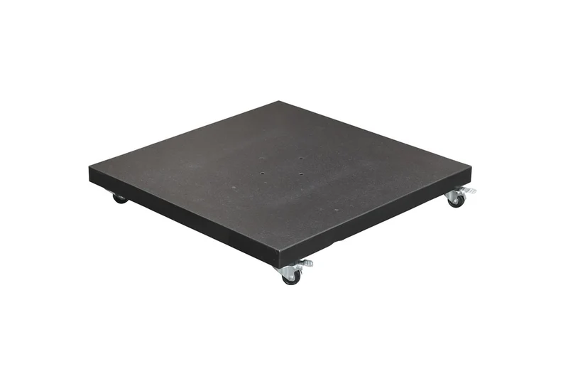 Special Hawaii granieten parasolvoet - 120 kg - zwart gepolijst - verrijdbaar