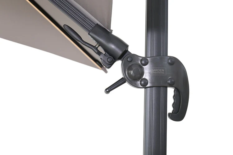 Hawaii Lumen parasol - 300x300 cm - carbon black - zand