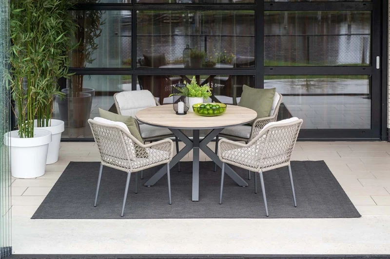 Garden Impressions Toledo tuinstoelen set van 4 taupe