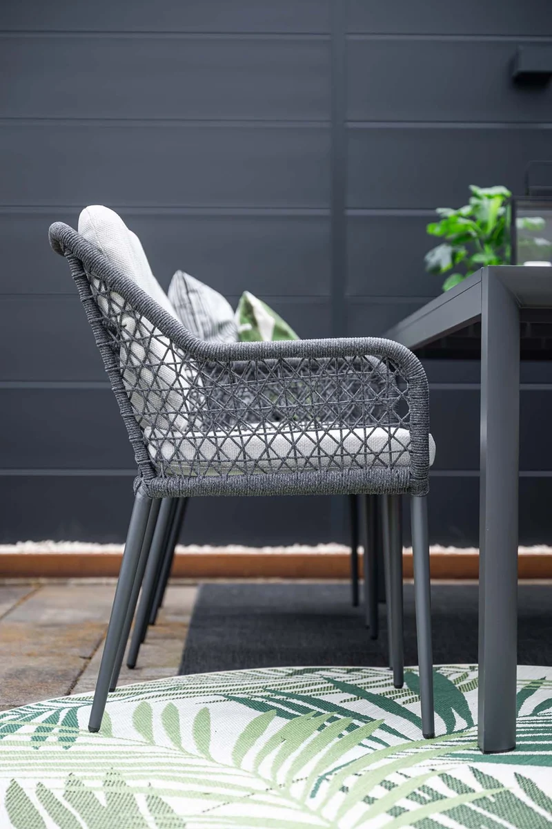 Garden Impressions Toledo tuinstoelen set van 4 donkergrijs