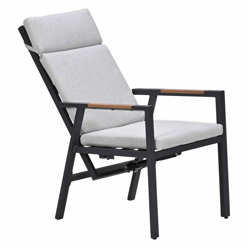 Garden Impressions Felini verstelbare tuinstoelen set van 4 – carbon black