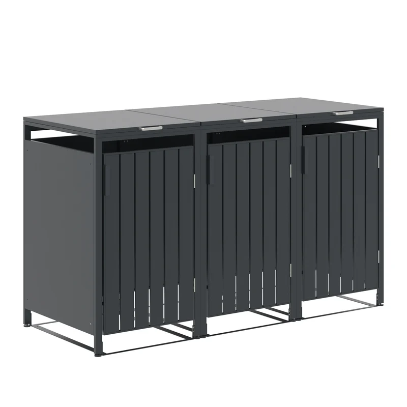 Garden Impressions containerbox BinPort uitbreiding - 68x80x118 cm - carbon black