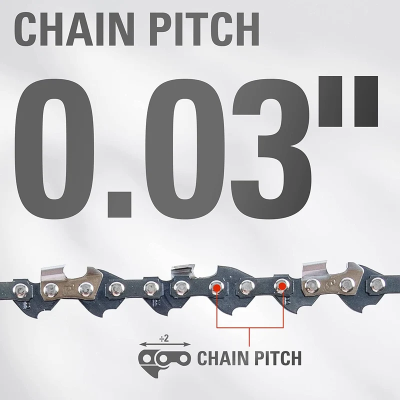 6" Chainsaw Chain, 0.3" Pitch, .043" Chain Gauge and 32 DL