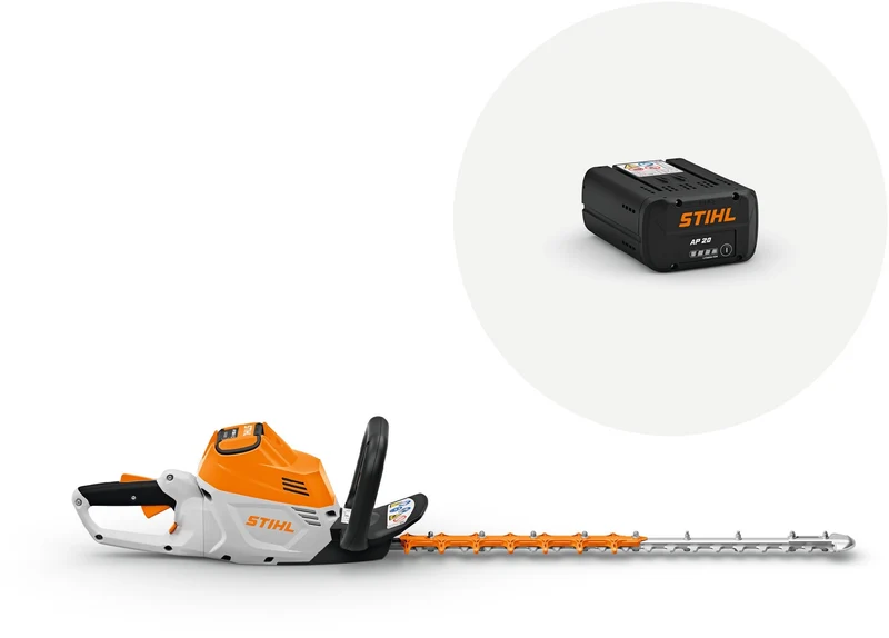 STIHL Akku-Heckenschere HSA 100 Set mit Akku AP 20, Schnittlänge 60 cm