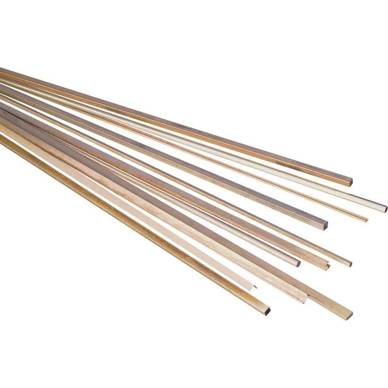 B-Ware Reely Rundmessing Stab Profil Messing 2 mm Durchmesser 500 mm Länge 90 STÜCK