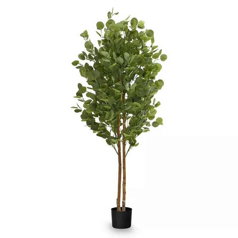 B-Ware Maia Shop Eukalyptusbaum Kunstpflanze Baum künstlich Naturholzstamm Kunstbaum374