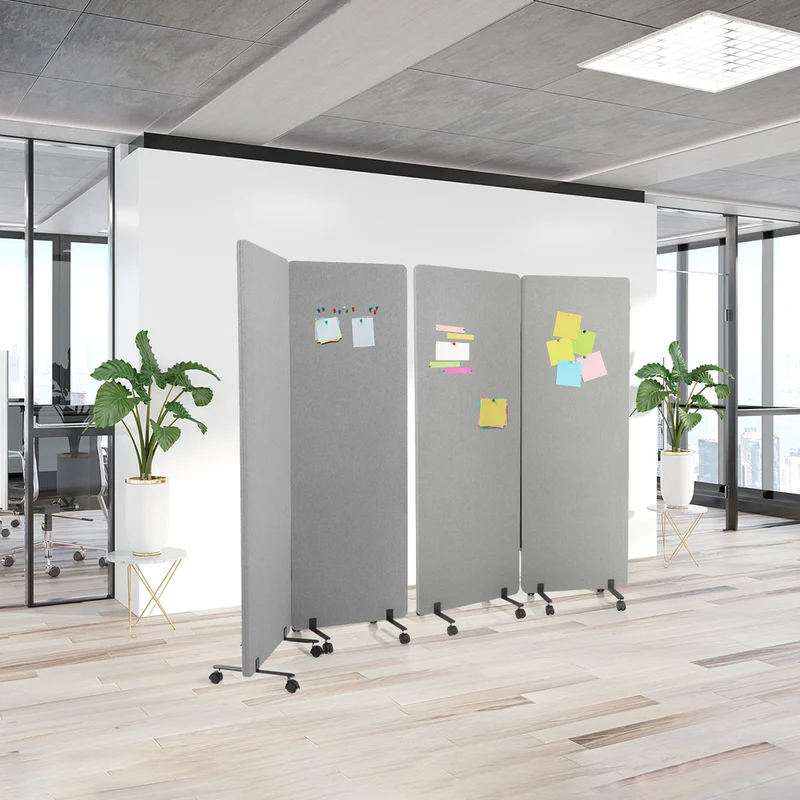 D-Ware hjh OFFICE Trennwand Panel Sichtschutz Akustikwand PET Polyester SIEHE TEXT/FOTO