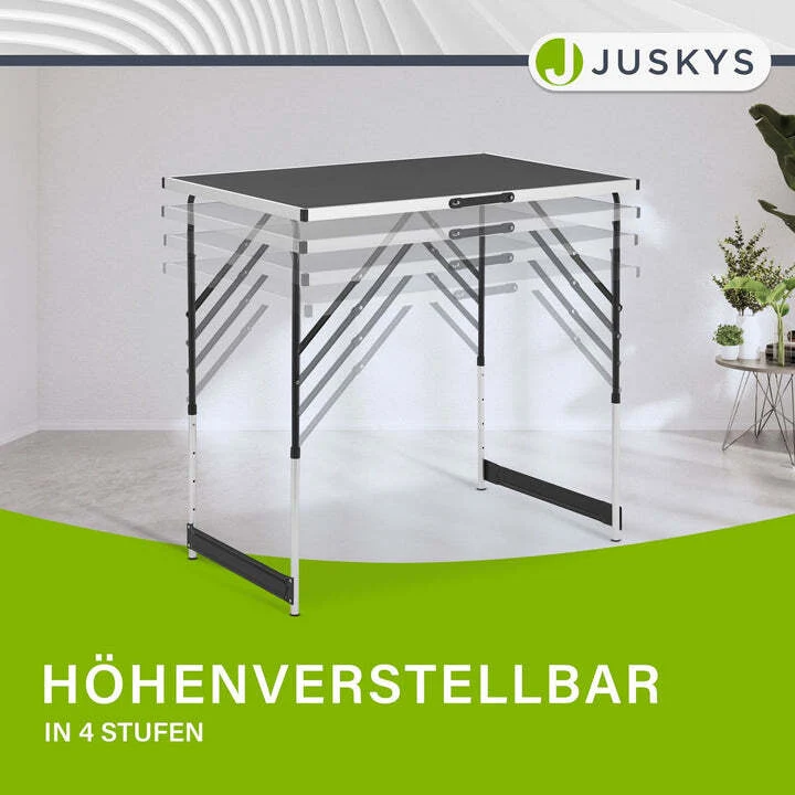 B-Ware Alu Klapptisch 3er Set Camping Tisch höhenverstellbar klappbar 100x60cm flexibel
