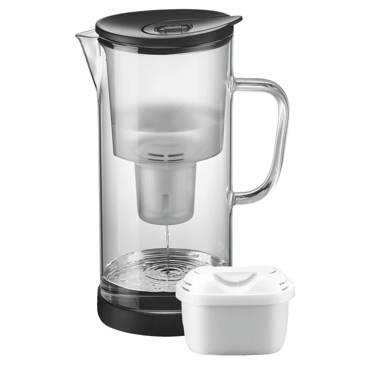 B-Ware SILBERTHAL Wasser Filterkanne Glas Wasserfilter Kartusche Wasserfilter Kalk