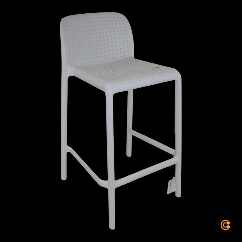 B-Ware Nardi Lido Mini Barstuhl Barhocker Gartenhocker Küchenstuhl Küchenhocker weiß