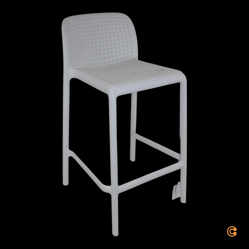 B-Ware Nardi Lido Mini Barstuhl Barhocker Gartenhocker Küchenstuhl Küchenhocker weiß