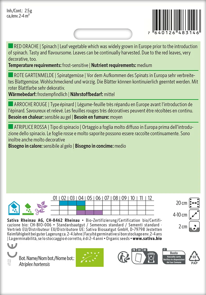 BIO Saatgut Rote Gartenmelde