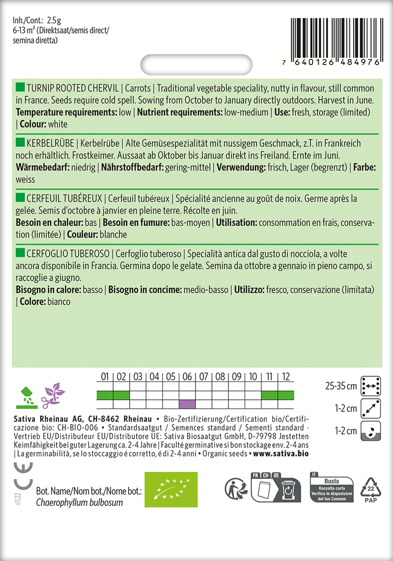 BIO Saatgut Kerbelrübe