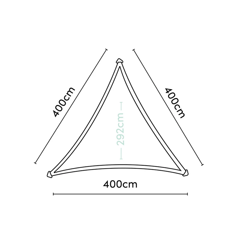 Platinum Sun & Shade Dreamsail schaduwdoek driehoek, 400x400x400cm, Ecru