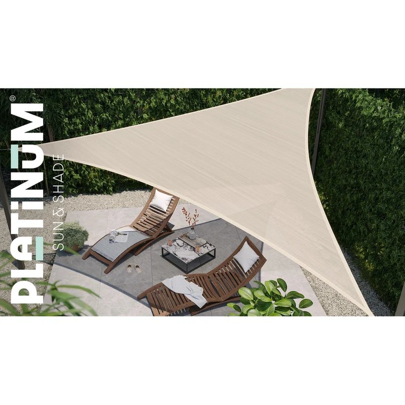Platinum Sun & Shade Coolfit schaduwdoek vierkant, 500x500cm, Ecru Wit