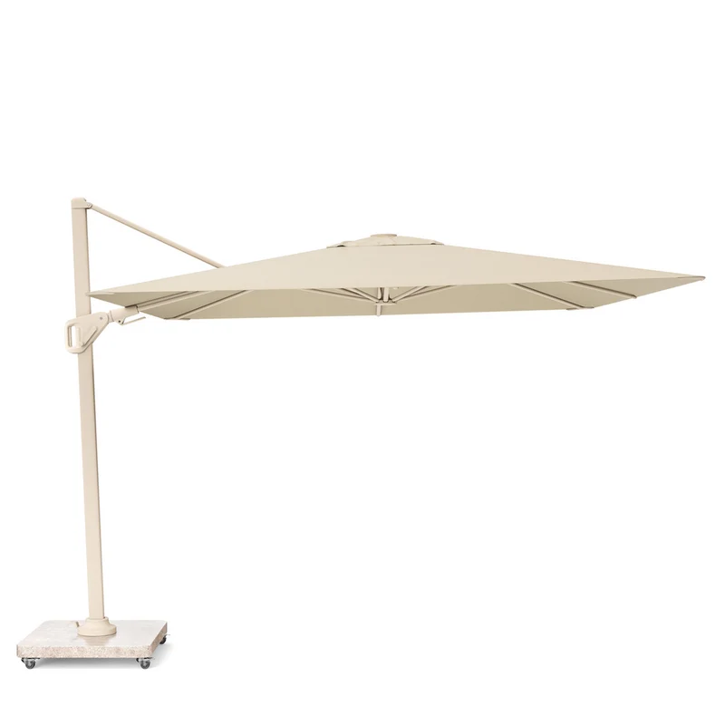 Platinum Sun & Shade zweefparasol Nexus T² Premium Sandstone 300x300 Champagne