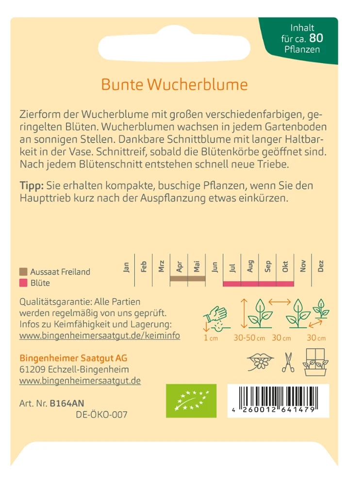 BIO Saatgut Bunte Wucherblume
