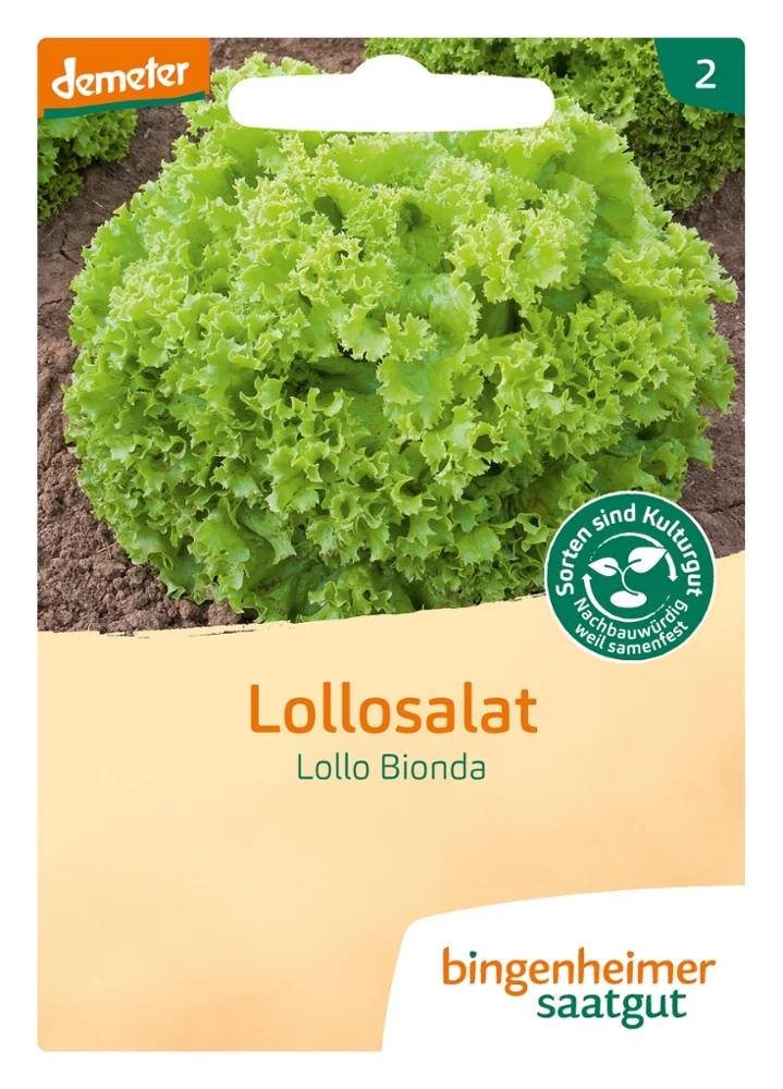 BIO Saatgut Pflücksalat Lollo Bionda