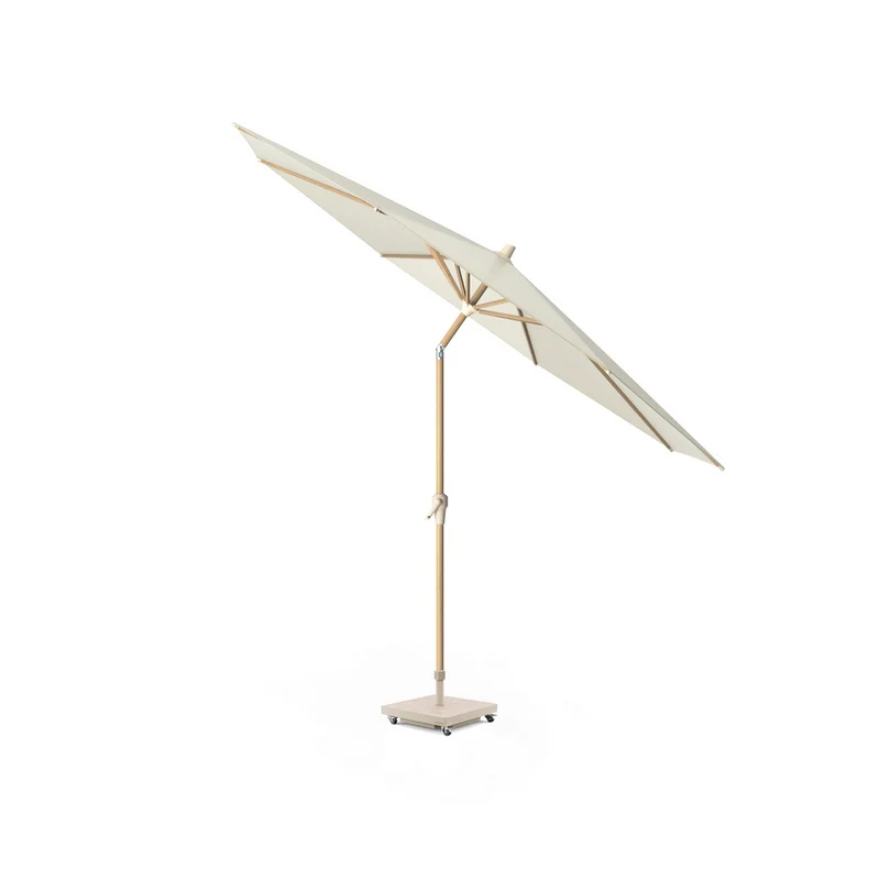 Platinum Sun & Shade parasol Riva Teak look ø250 Ecru