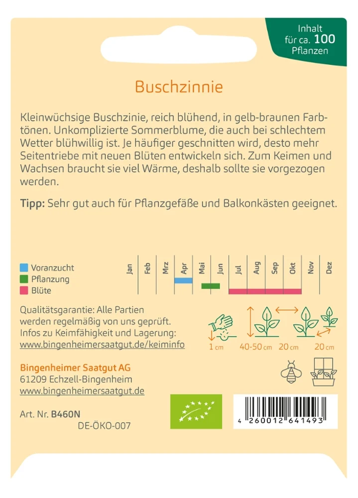 BIO Saatgut Buschzinnie