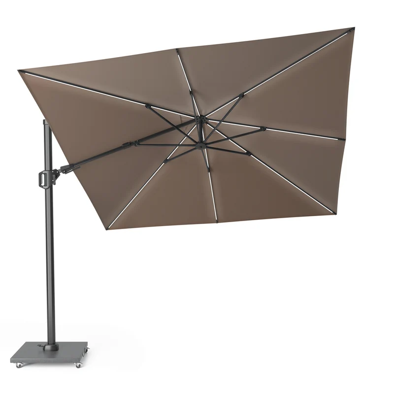 Platinum Sun & Shade zweefparasol Challenger T² Premium Glow 300x300 Havana