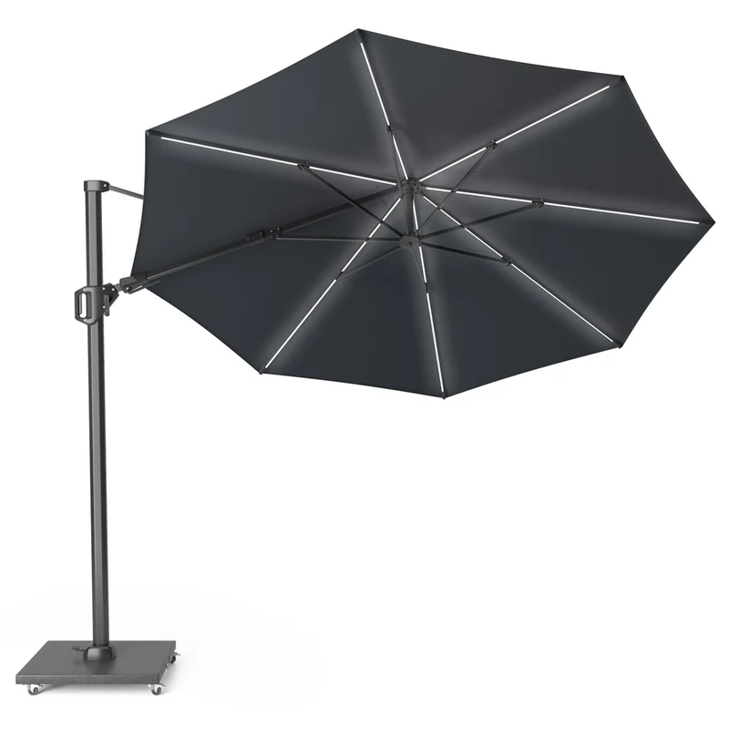 Platinum Sun & Shade zweefparasol Challenger T² Glow ø350 antraciet