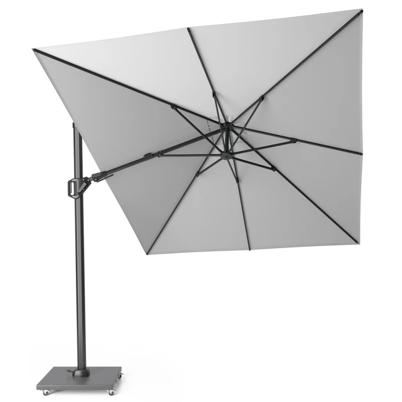 Platinum Sun & Shade zweefparasol Challenger T² 350x260 lichtgrijs