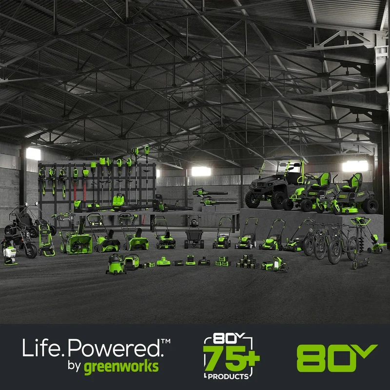 OPEN BOX 80V 22" Cordless Battery Dual Blade Self-Propelled Lawn Mower: (2) 4.0 Ah Batteries and Rapid Charger, LM2208S