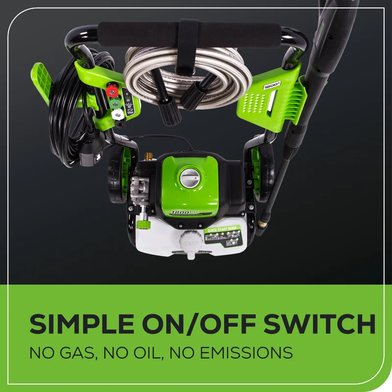 1800 PSI 1.1 GPM Corded Electric Pressure Washer (Open Frame)