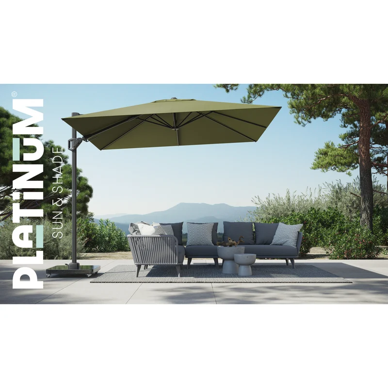 Platinum Sun & Shade parasolvoet Ancona Round Edge 120 kg graniet
