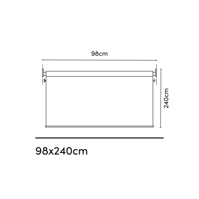 Platinum Sun & Shade Coolfit rolgordijn, B98xL240cm, Ecru wit