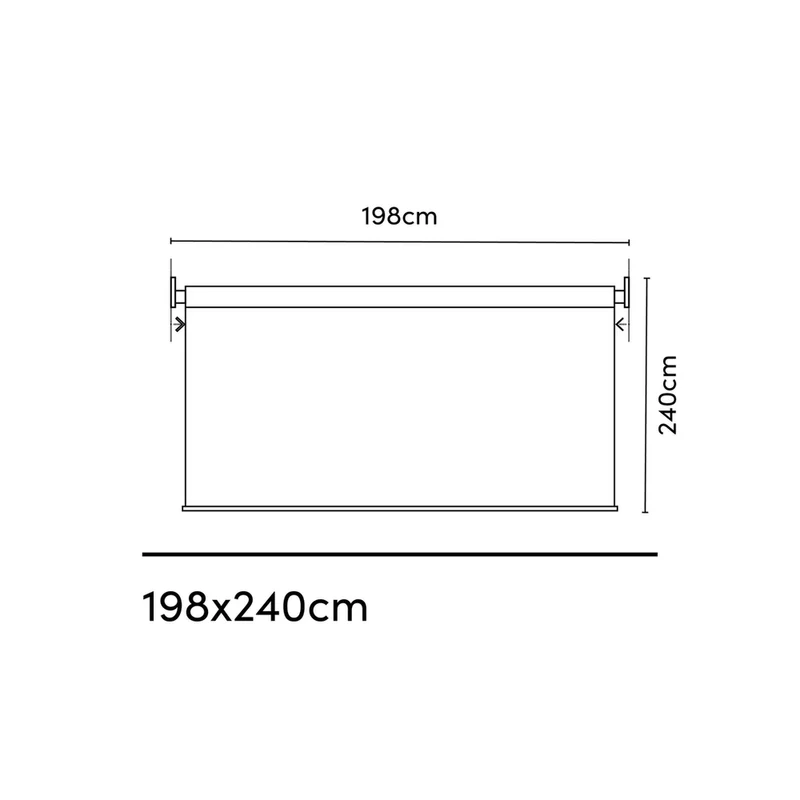 Platinum Sun & Shade Coolfit rolgordijn, B198xL240cm, Ecru wit