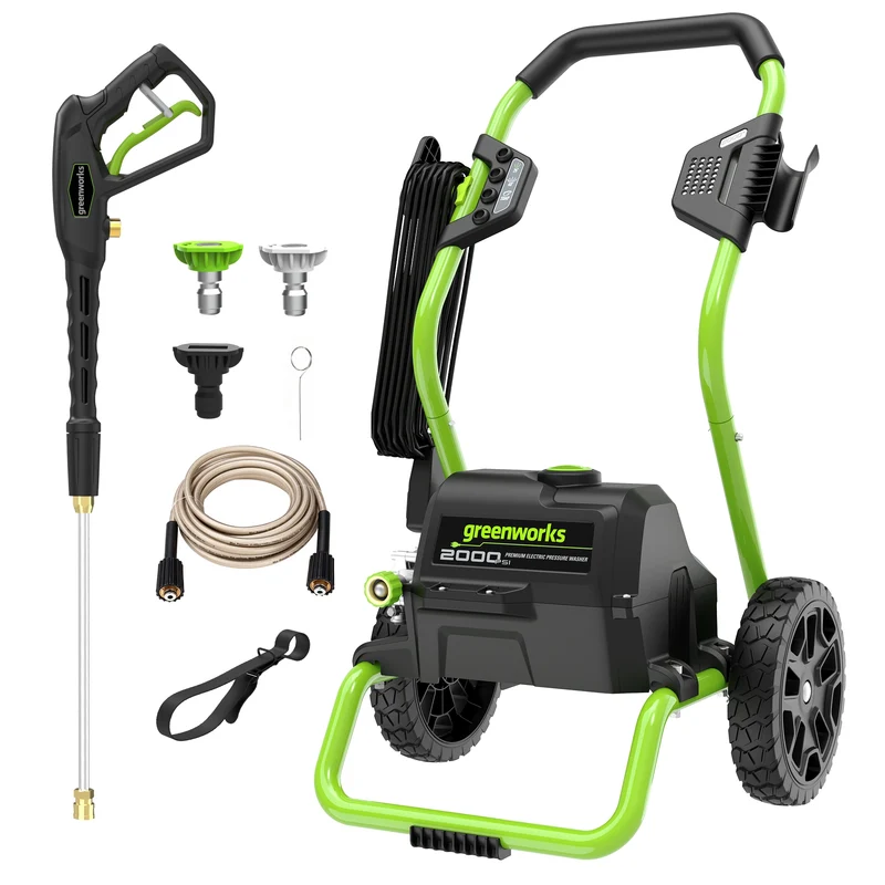 2000 PSI 1.2 GPM Cold Water Electric Pressure Washer (Green Frame)