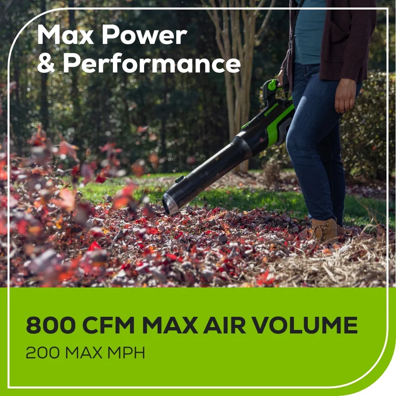 OPEN BOX 80V 800CFM Cordless Battery Leaf Blower, 4Ah Battery and Charger