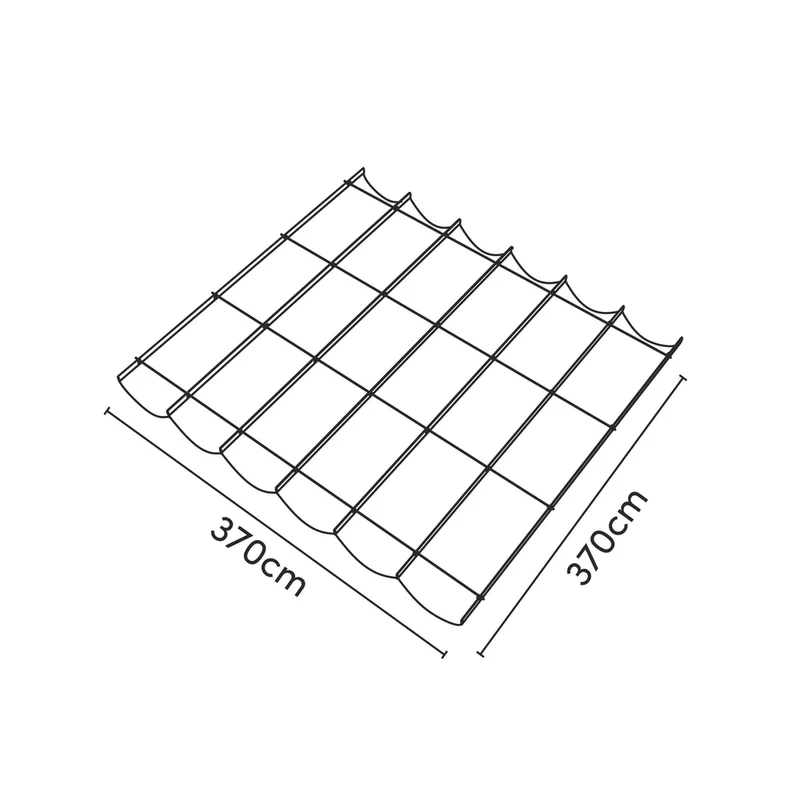 Platinum Sun & Shade Coolfit harmonica schaduwdoek, B370xL370cm, Zand