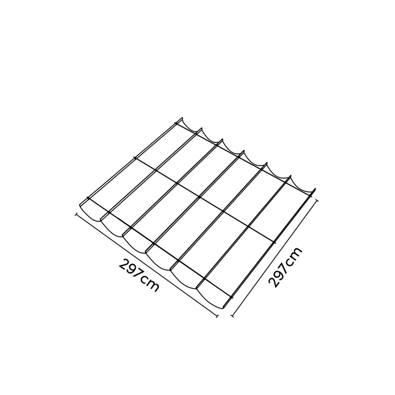 Platinum Sun & Shade Prosail waterproof harmonica schaduwdoek, B297xL297cm, Antraciet
