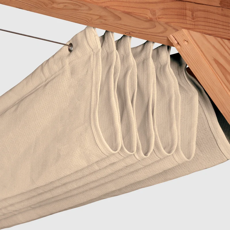 Platinum Sun & Shade Coolfit harmonica schaduwdoek, B290xL400cm, Ecru wit