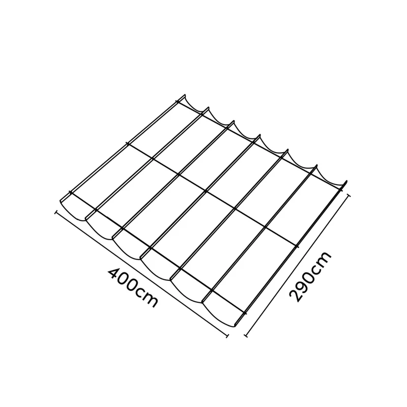 Platinum Sun & Shade Coolfit harmonica schaduwdoek, B290xL400cm, Ecru wit