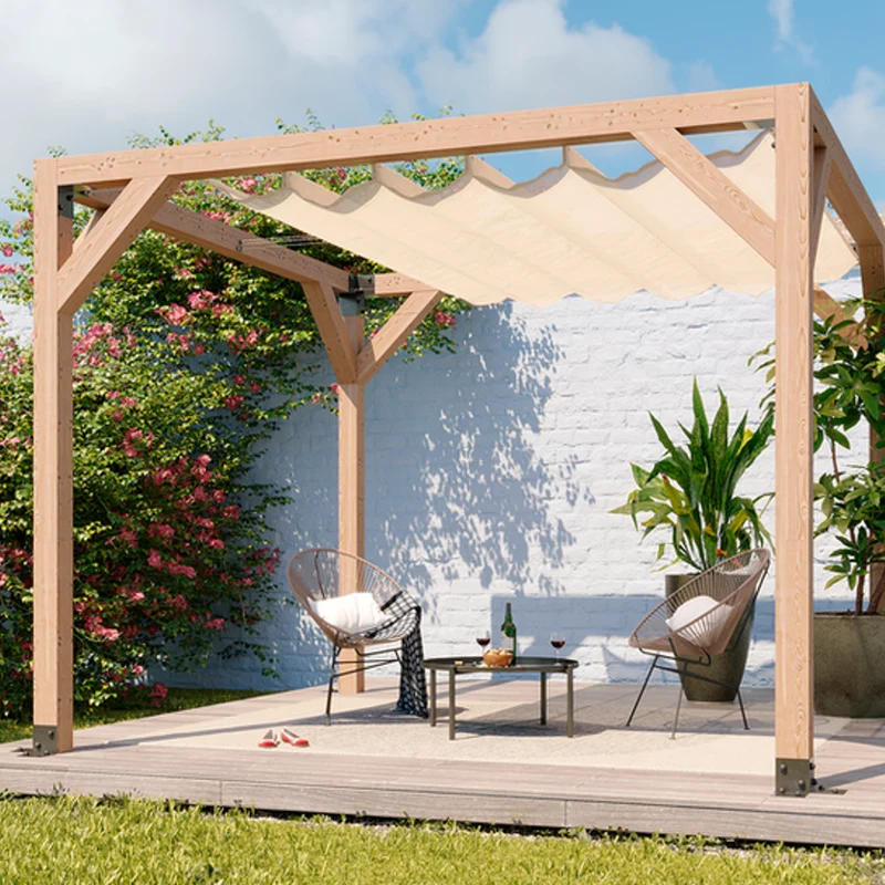 Platinum Sun & Shade Coolfit harmonica schaduwdoek, B200xL500cm, Greige