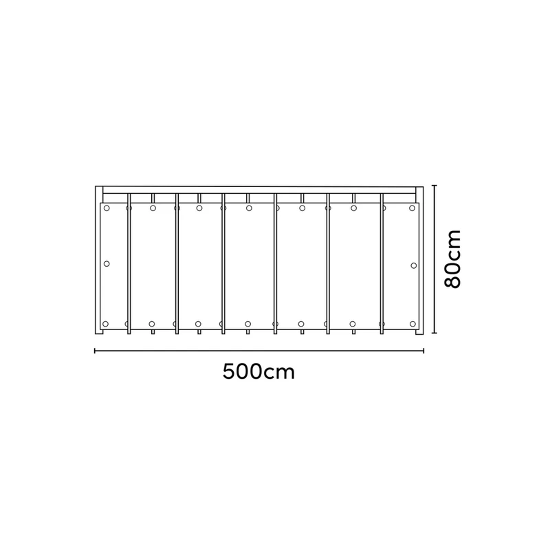 Platinum Sun & Shade Coolfit balkondoek, 500x80cm, Ecru wit