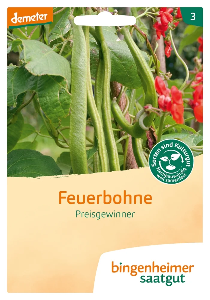 BIO Saatgut Prunkbohne Preisgewinner