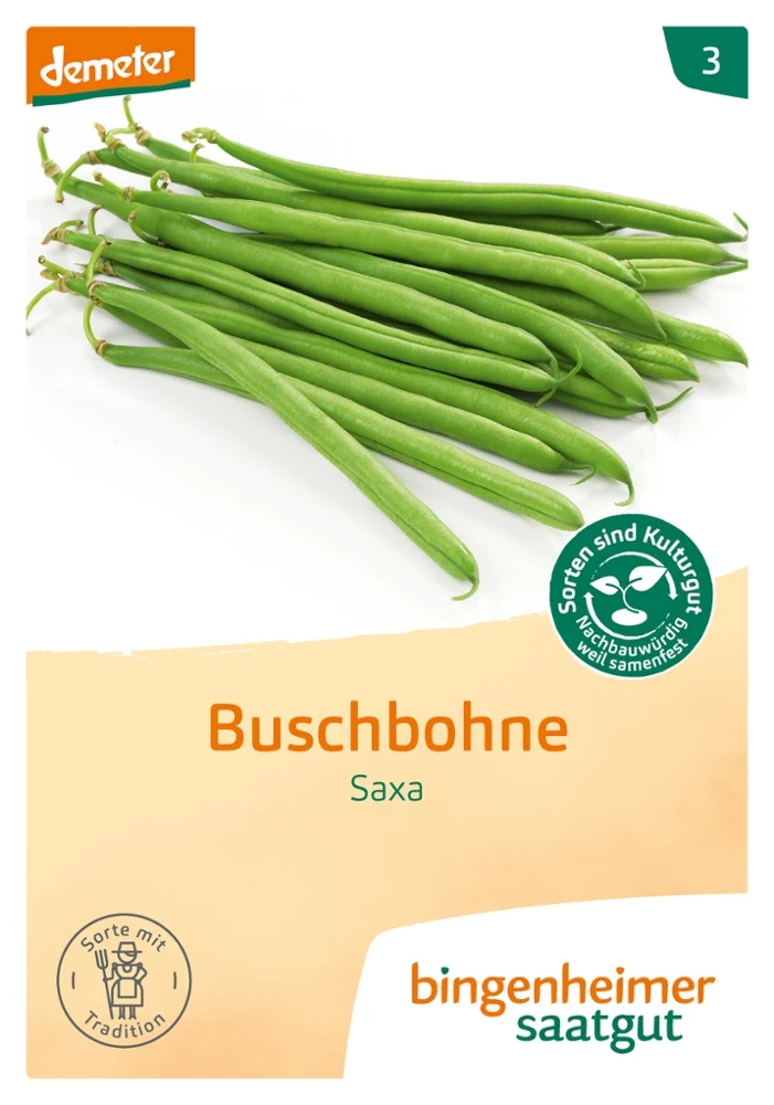 BIO Saatgut Buschbohne Saxa