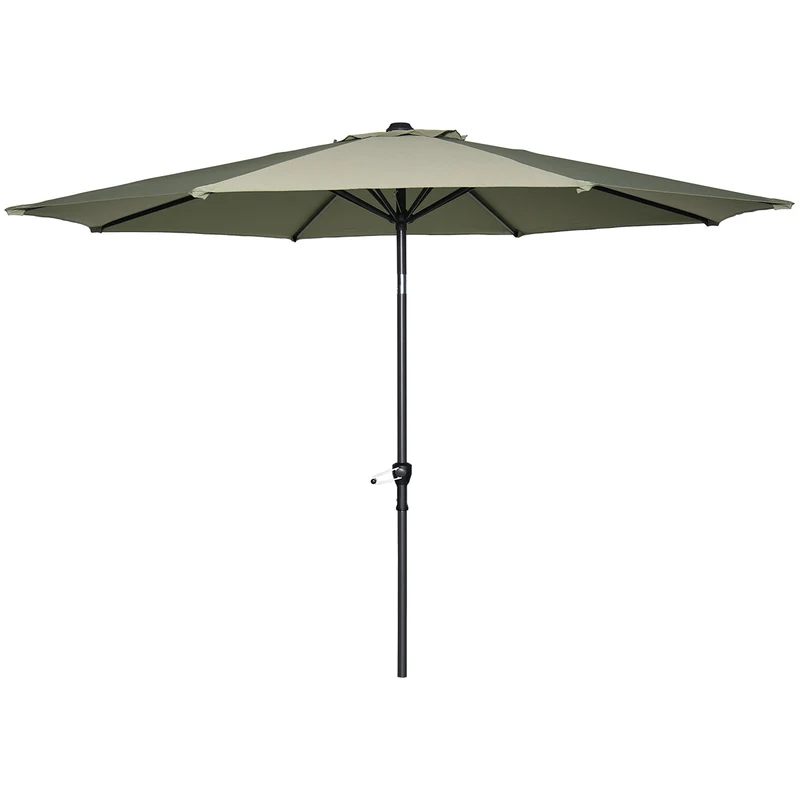 Garden Impressions Lotus parasolset Ø300 cm olijf met voet en hoes