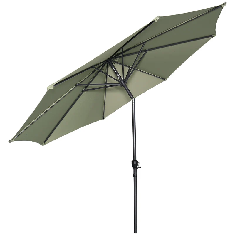 Garden Impressions Lotus parasolset Ø300 cm olijf met voet en hoes