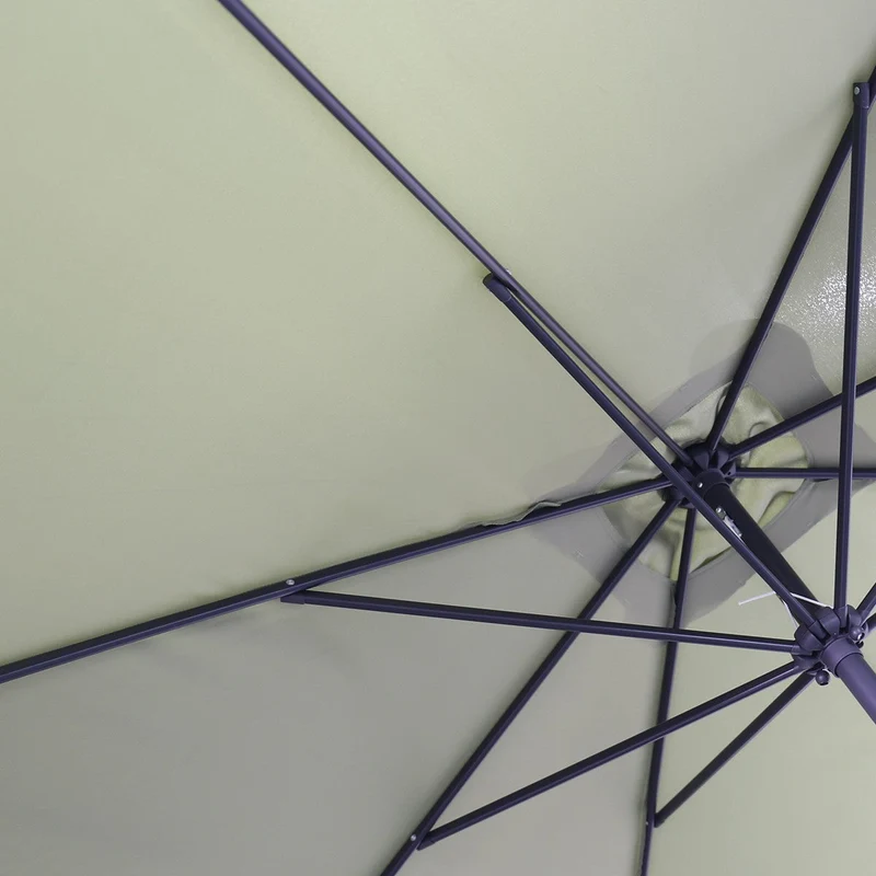 Garden Impressions Lotus parasolset 250x250 olijf met voet en hoes