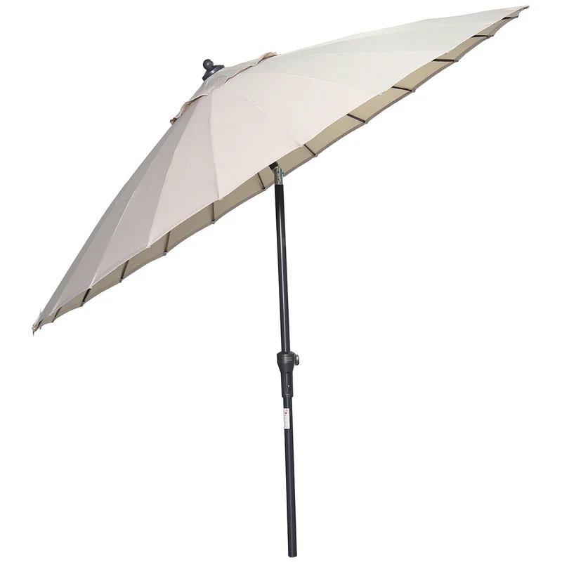 Garden Impressions Manilla parasolset ecru met voet 30 kg en hoes
